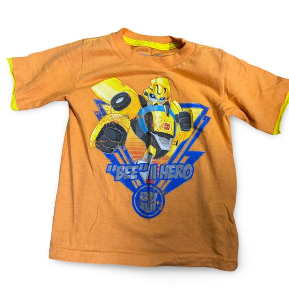 Transformers Rescue Bots Bumblebee Shirt 3T Orange Graphic Tee Boys